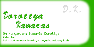 dorottya kamaras business card